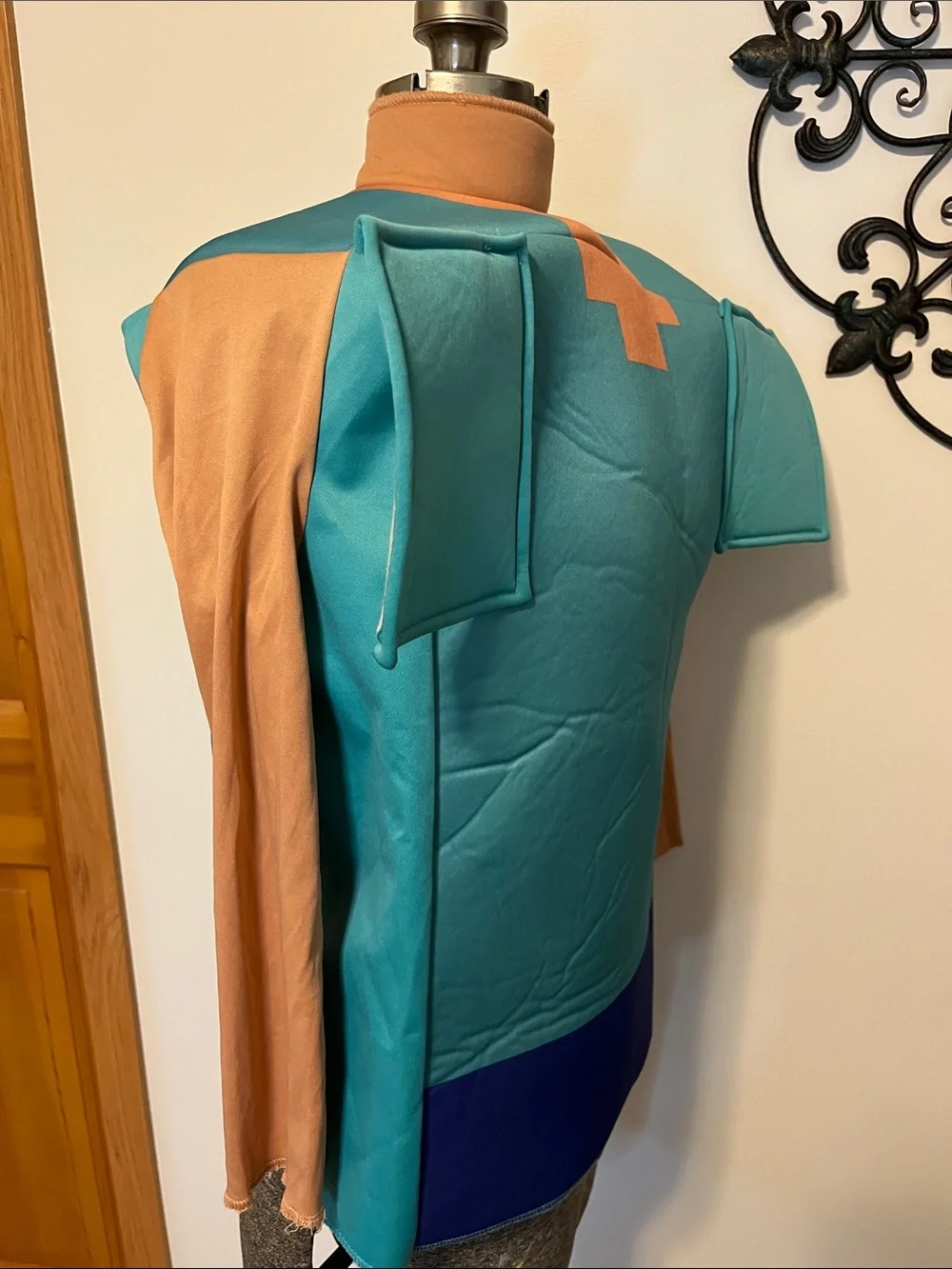 Kids Teal and Blue Pixel-Style Costume Tunic - Unbranded